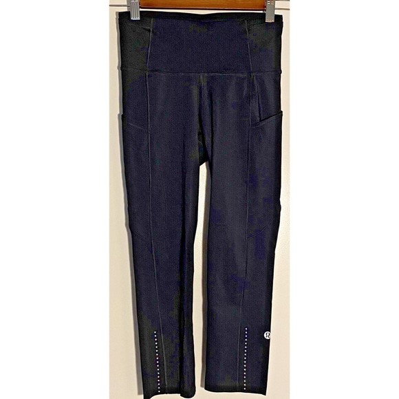 2019 Lululemon Fast Free Crop II Nulux Legging -‎ Black - Size 4